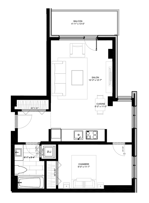 floor plan of the upper level of an open floor plan house